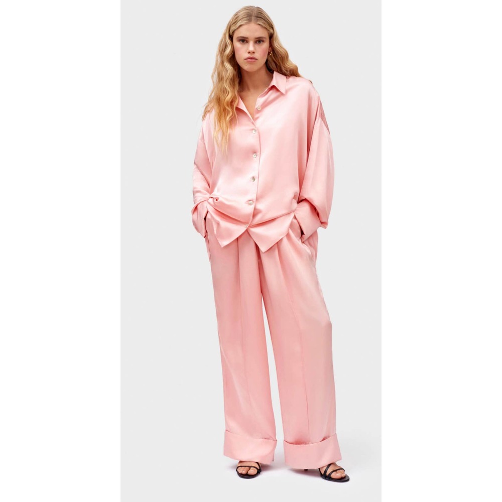 Sleeper Pink Satin Pajama Set